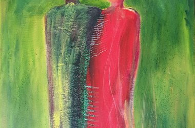 Paar Acrylbild Acryl Malen Bild Ehepaar Pärchen Abrstrakt