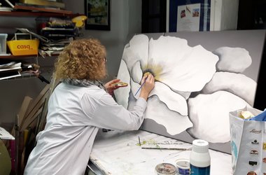 Anke Buchmann bei der Arbeit