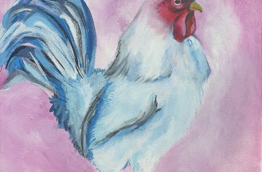 Hahn_2019 acryl keilrahmen bild Anke Buchmann Bramsche